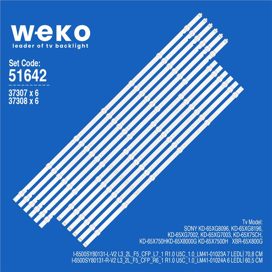 Wkset-6642 37307X6 37308X6  I-6500Sy80131-L-V2 / R-V2  12 Adet Led Bar Fiyatı - Merter Elektronik