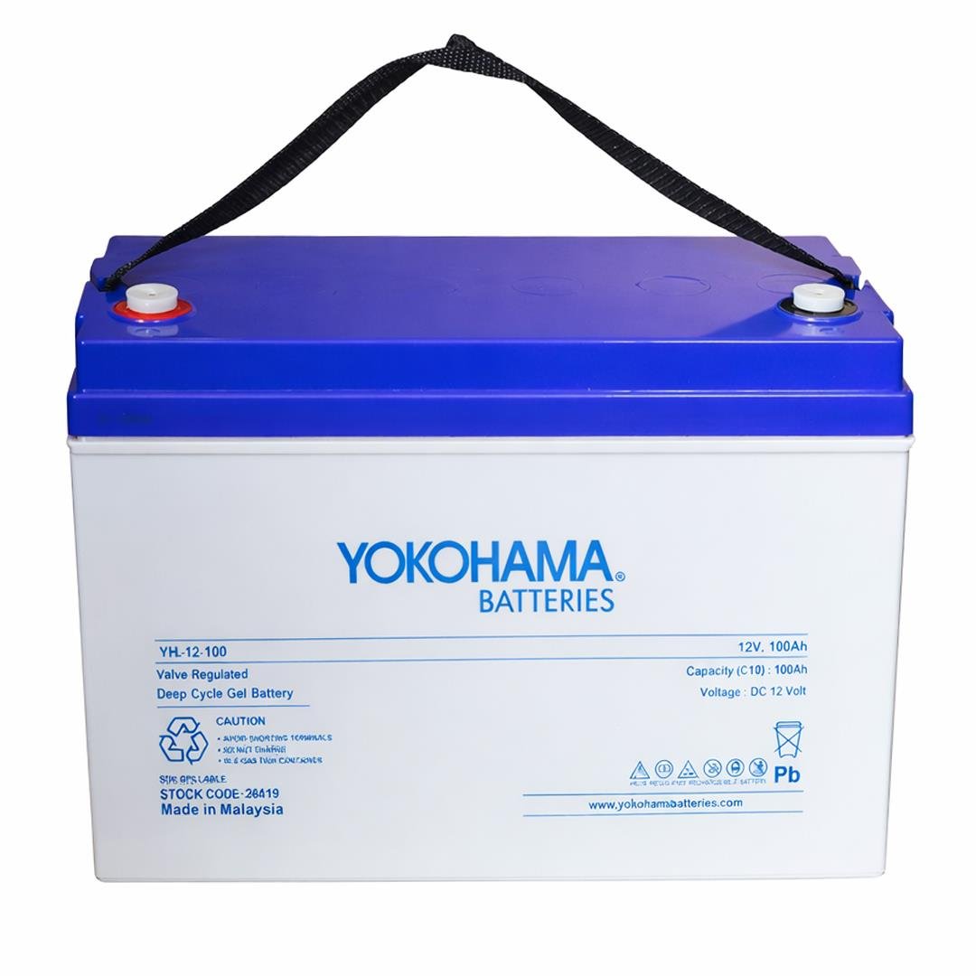 Yokohama YH-26919 12V 100Ah Tam Bakımsız Deep Cycle Jel Akü (330x172x218mm) Fiyatı - Merter Elektronik
