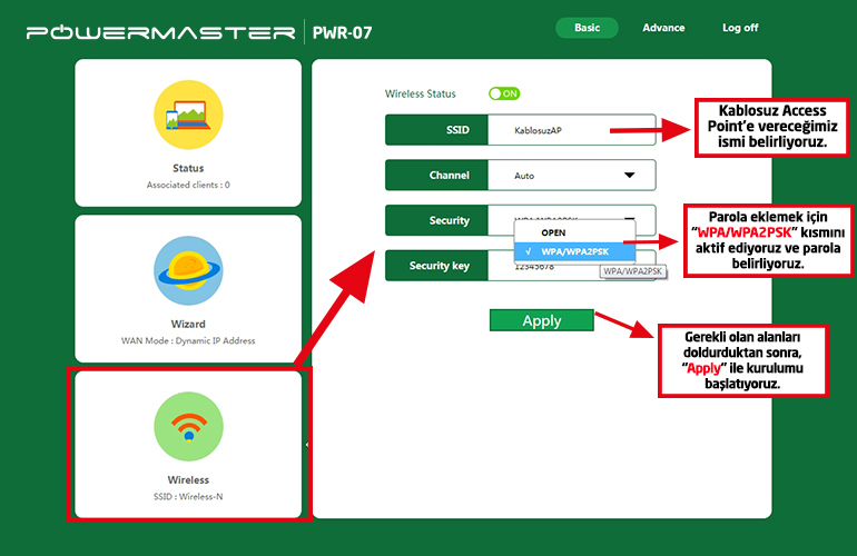 powermaster access point kurulum
