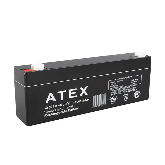 Atex 12 Volt 2 Amper Yatık Uzun Akü (178x34x60 Mm)