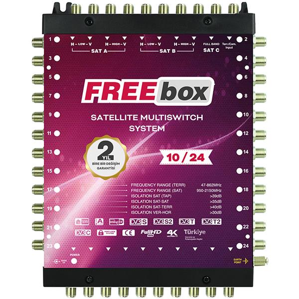 10*24 KASKATLI UYDU SANTRALİ FREEBOX