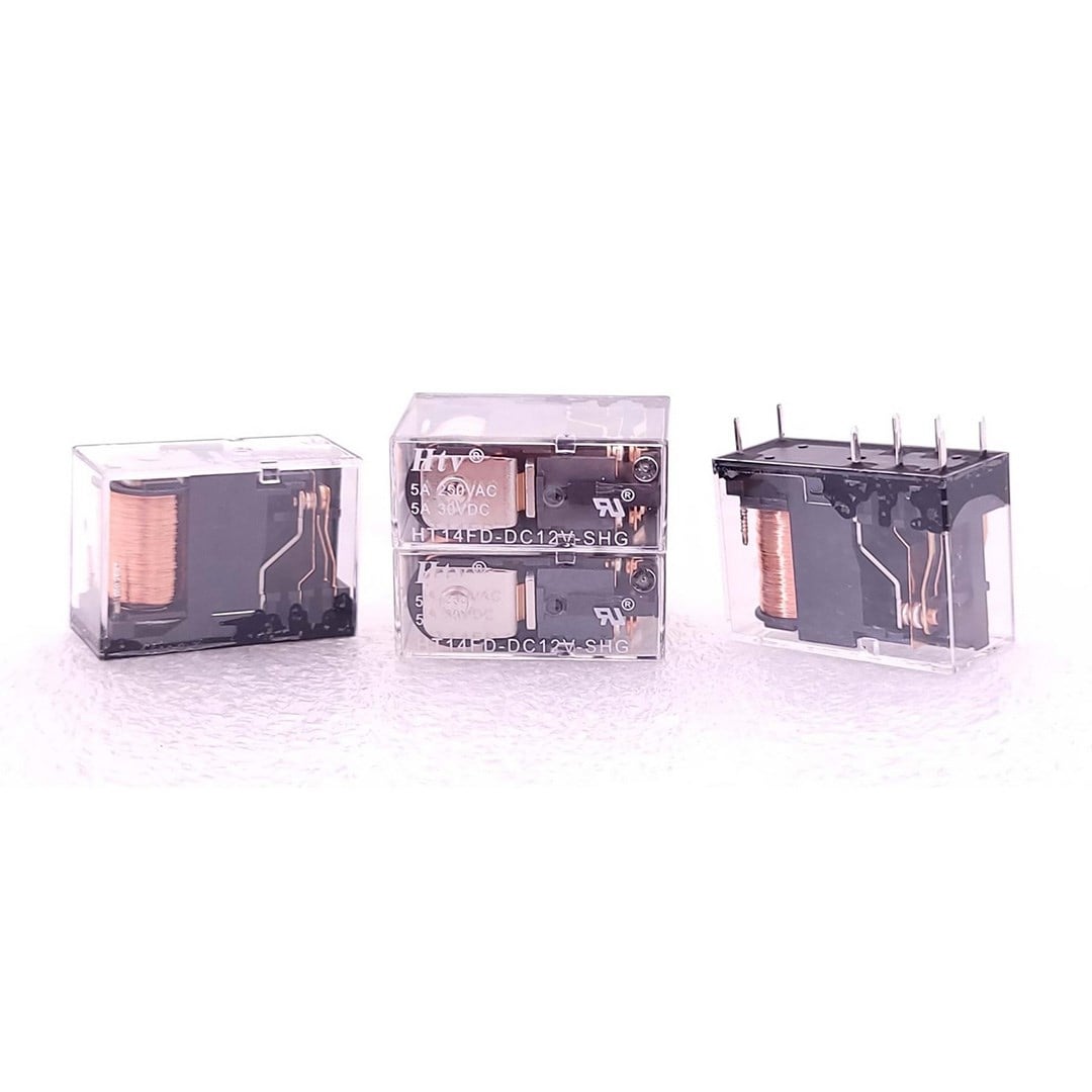 12 VOLT ROLE ÇİFT KONTAK ŞEFFAF 8 BACAK HLS14F3L 12V