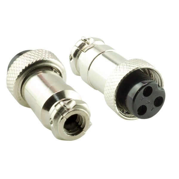 3 PİNLİ DİŞİ MAYK FİŞ (M16 - 16MM)