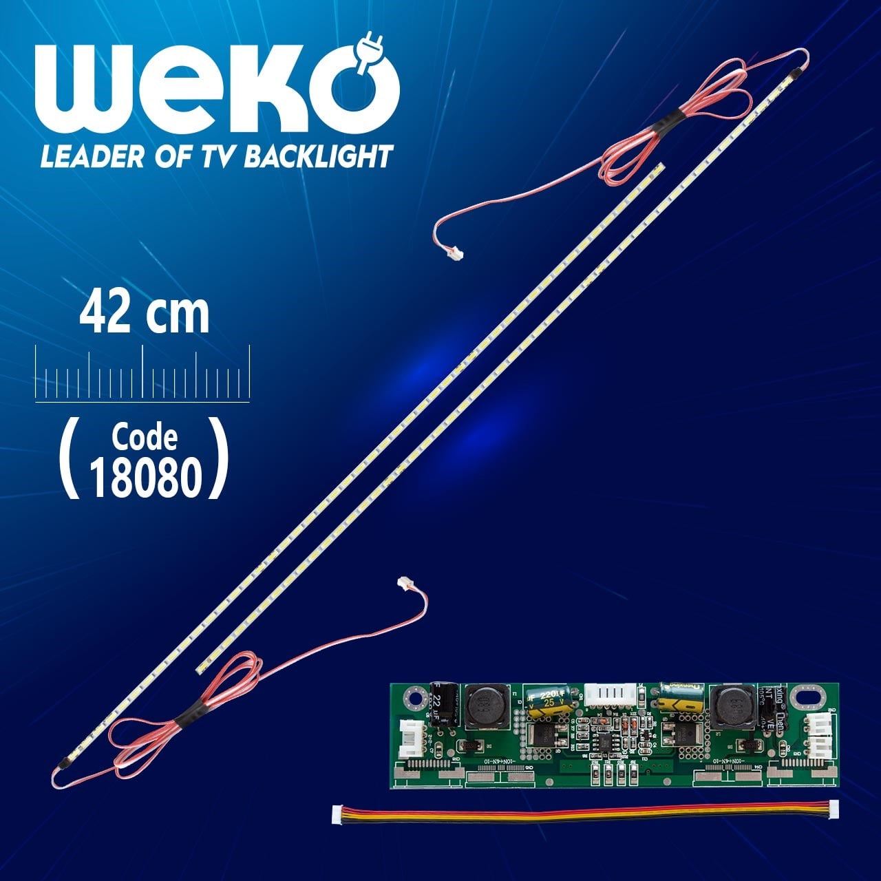 37'' UNİVERSAL E-LED 48 LEDLİ (7020) 420MM 360-450MA 48-51V ÇİFT LED+SÜRÜCÜ+KABLO TAKIM (WK-1367)