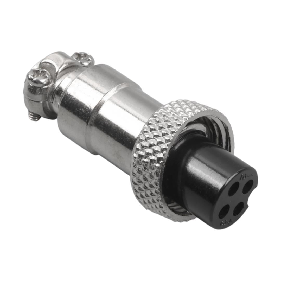 4 PİNLİ DİŞİ MAYK FİŞ (M12 - 12MM) Fiyatı - Merter Elektronik