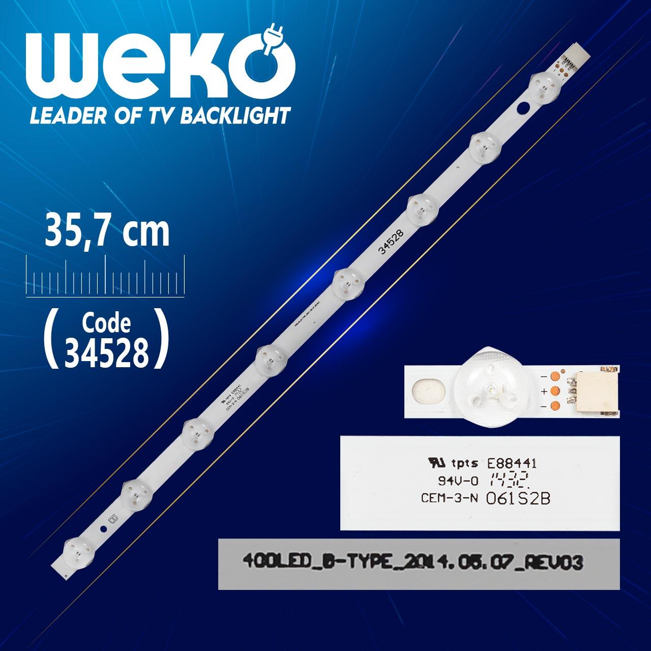 40DLED_B-TYPE_REV03 - 35.7 CM 8 LEDLİ - (WK-108)