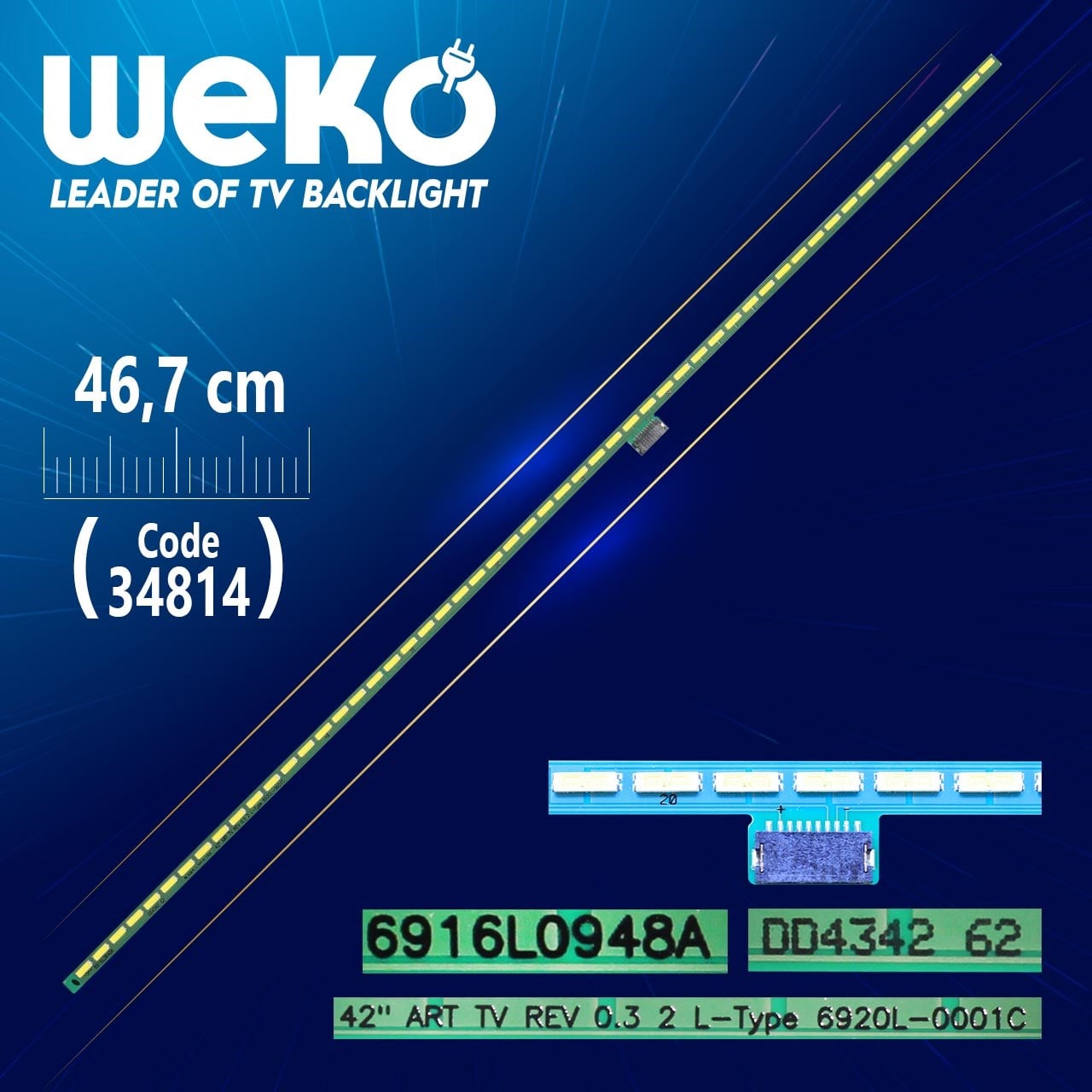 42'' ART TV REV 0.3 2 L-TYPE 6920L-0001C - 46.7 CM 54 LEDLİ - (WK-696)