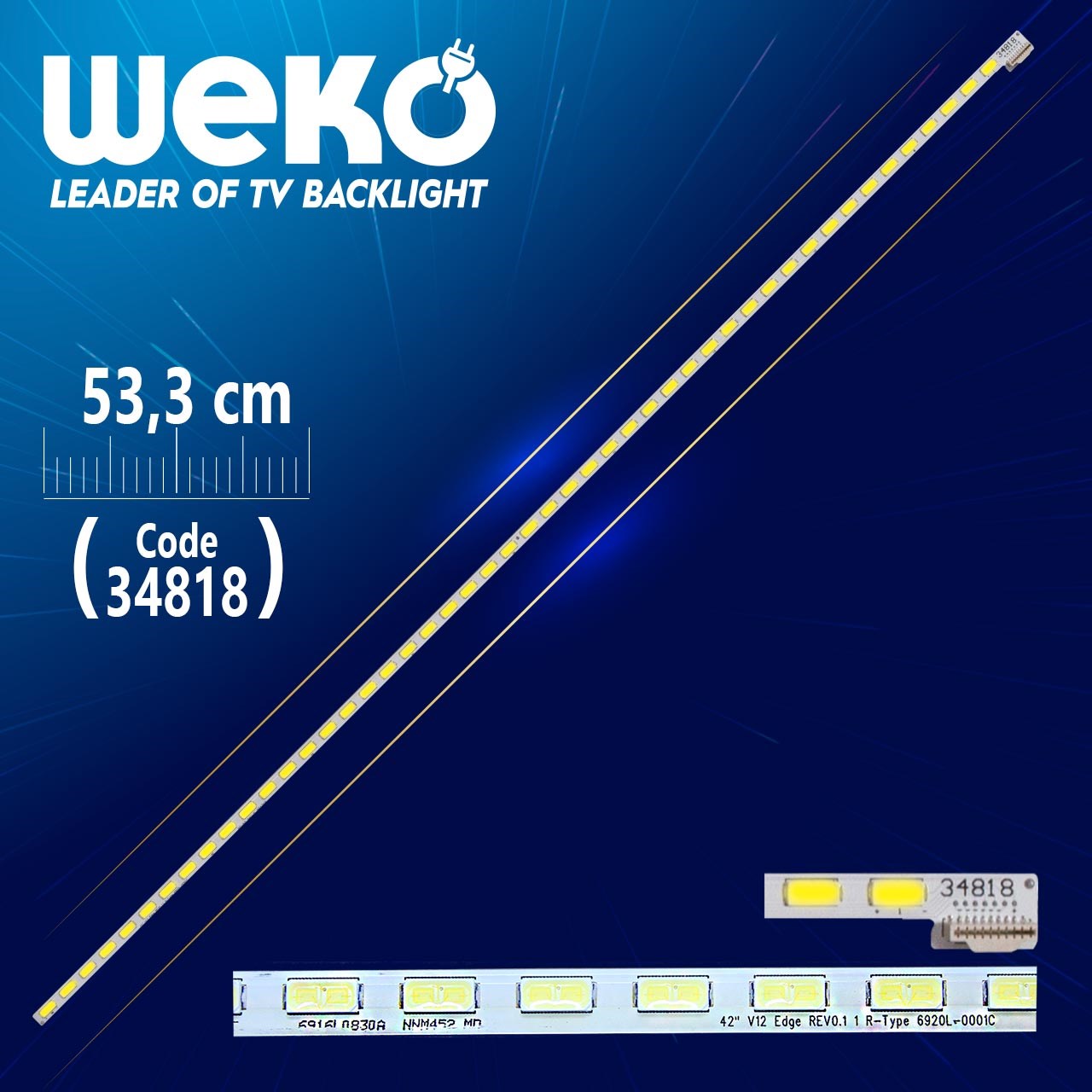 42'' V12 EDGE REV0.1 1 R-TYPE 6920L-0001C - 53.3 CM 48 LEDLİ - (WK-204)