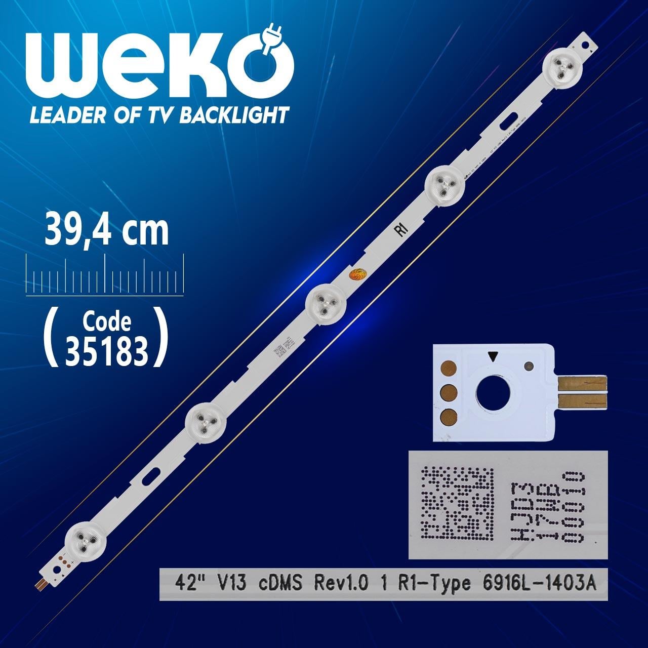42 V13 CDMS REV1.0 1 R1-TYPE 6916L-1403A 39.4 CM 5 LEDLİ (WK-486)