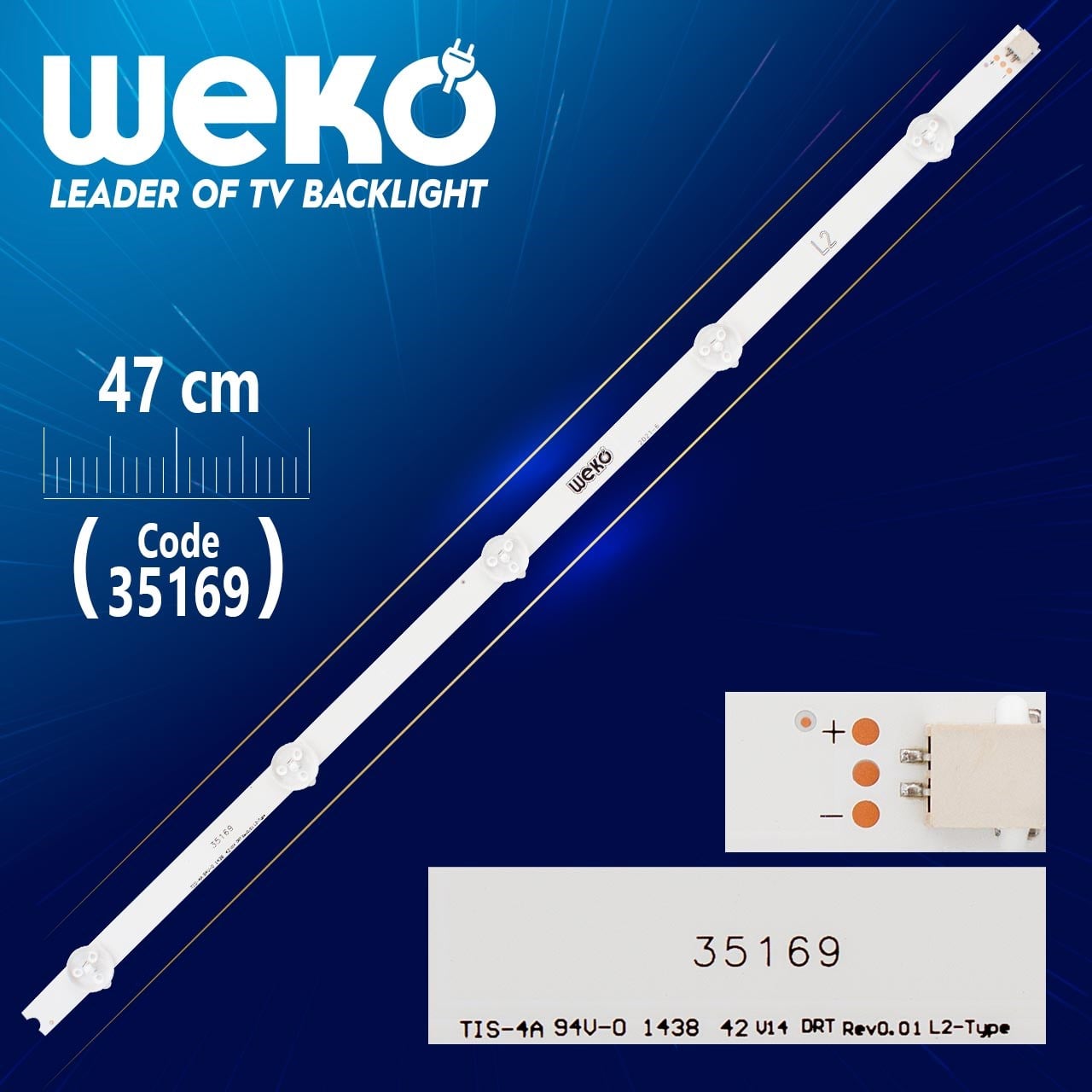 42'' V14 DRT REV0.0 1 L2-TYPE - 6916L1457B - 47 CM 5 LEDLİ - (WK-875)