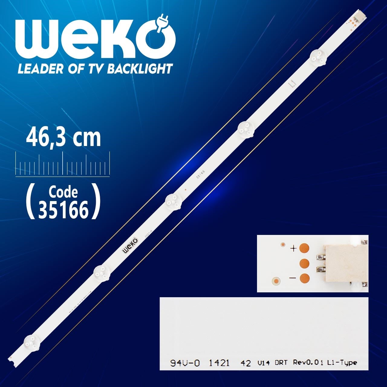 42'' V14 DRT REV0.0 1 L1-TYPE - 6916L-1455B - 5 LEDLİ 46.3 CM - (WK-872)
