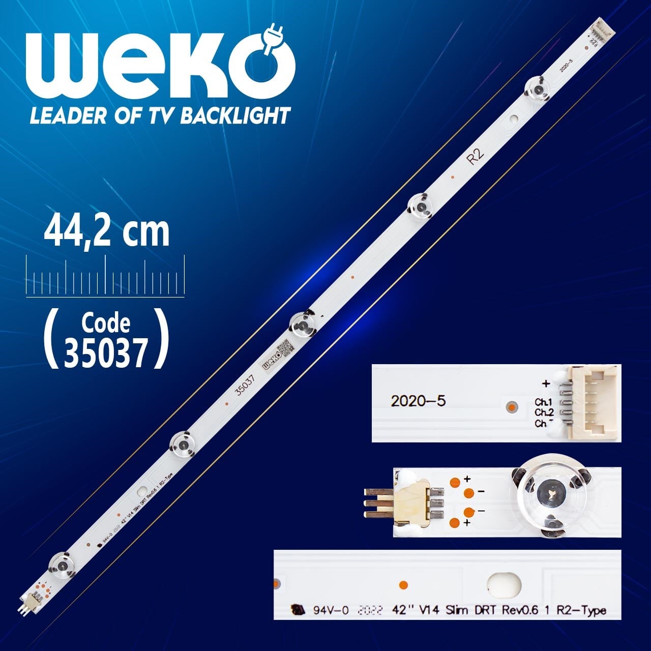 42'' V14 SLİM DRT REV0.6 1 R2-TYPE 6916L 1685A / 6916L 1685B - 44.2 CM 5 LEDLİ - (WK-817)