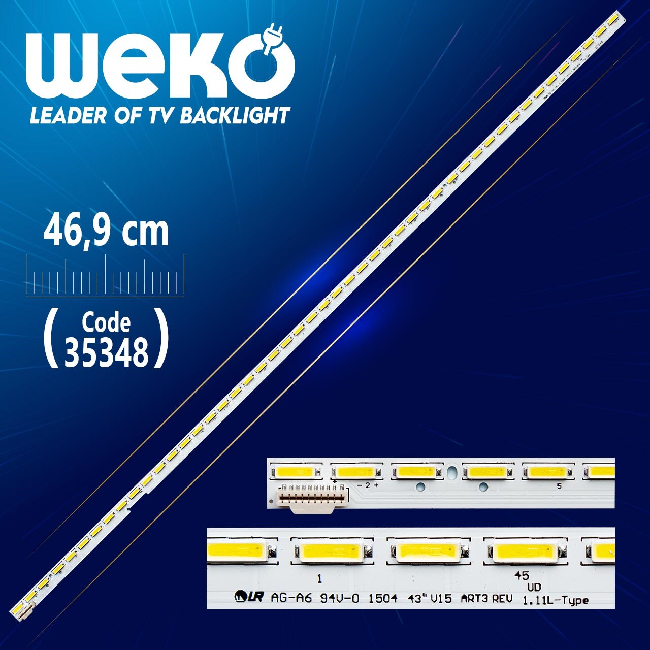 43'' V15 ART3 UD REV 1.1 1 R-TYPE - 46.9 CM 48 LEDLİ - (WK-958)