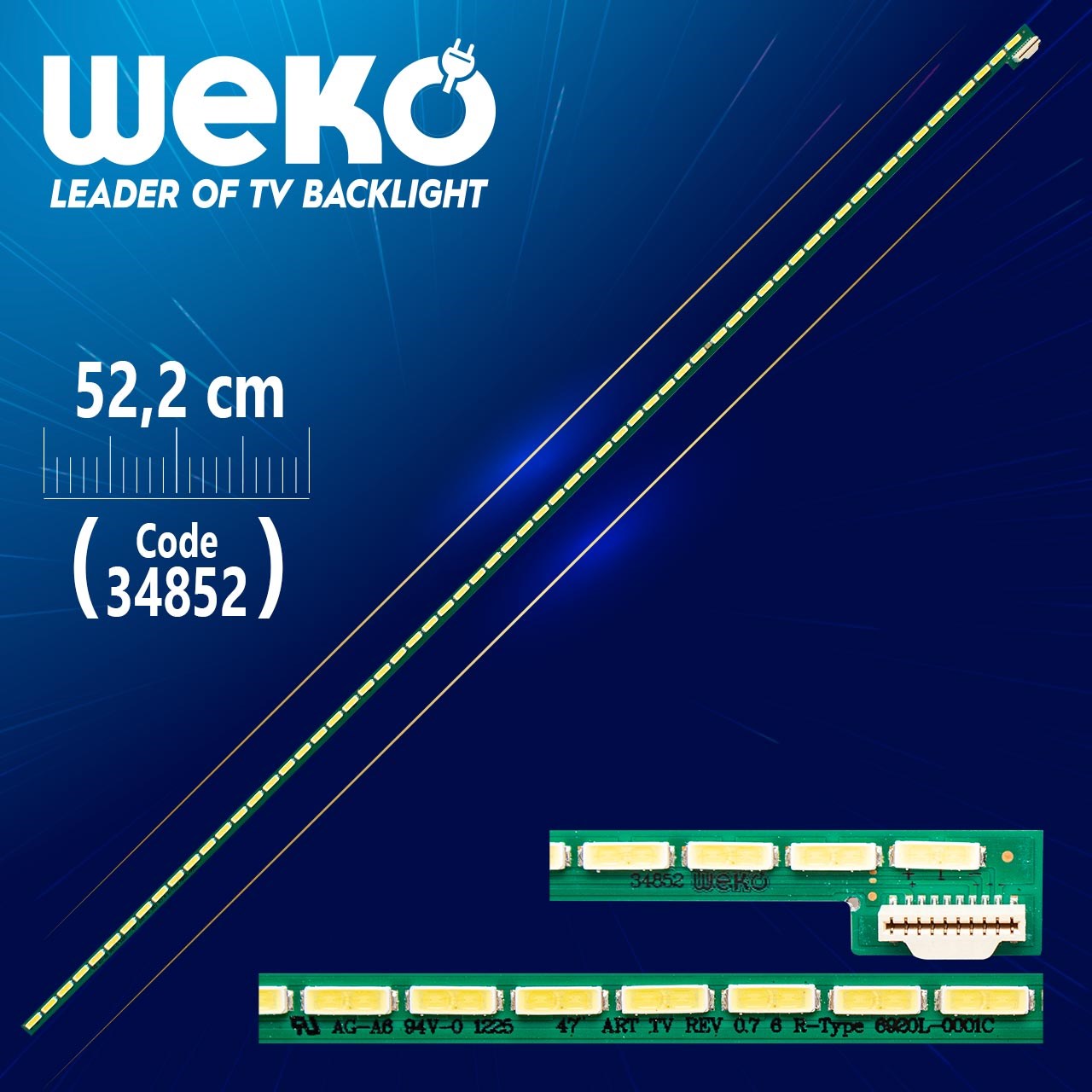 47'' ART TV REV 0.7 6 R-TYPE 6920L-0001C - 52.2 CM 63 LEDLİ - (WK-386)