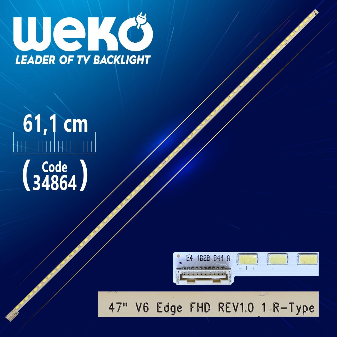 47'' V6 EDGE FHD REV1.0 1 R-TYPE - 64 LEDLİ 61.1 CM  - (WK-392)