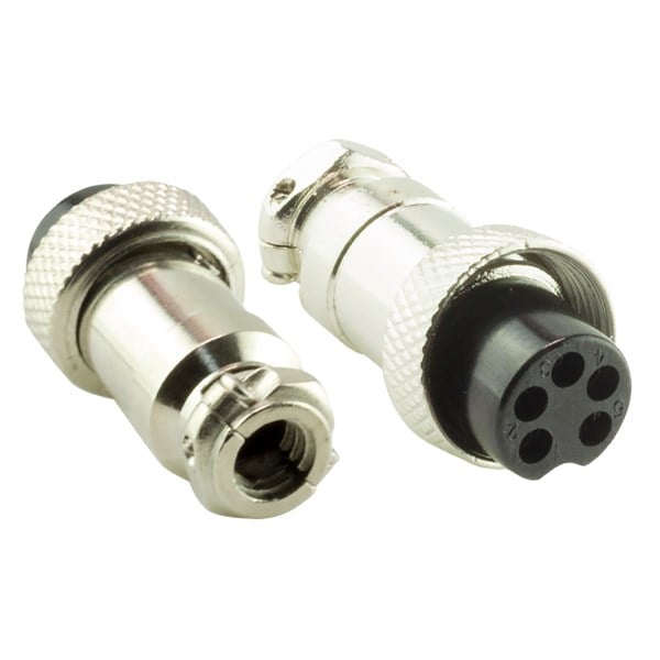 5 PİNLİ DİŞİ MAYK FİŞ (M16 - 16MM)