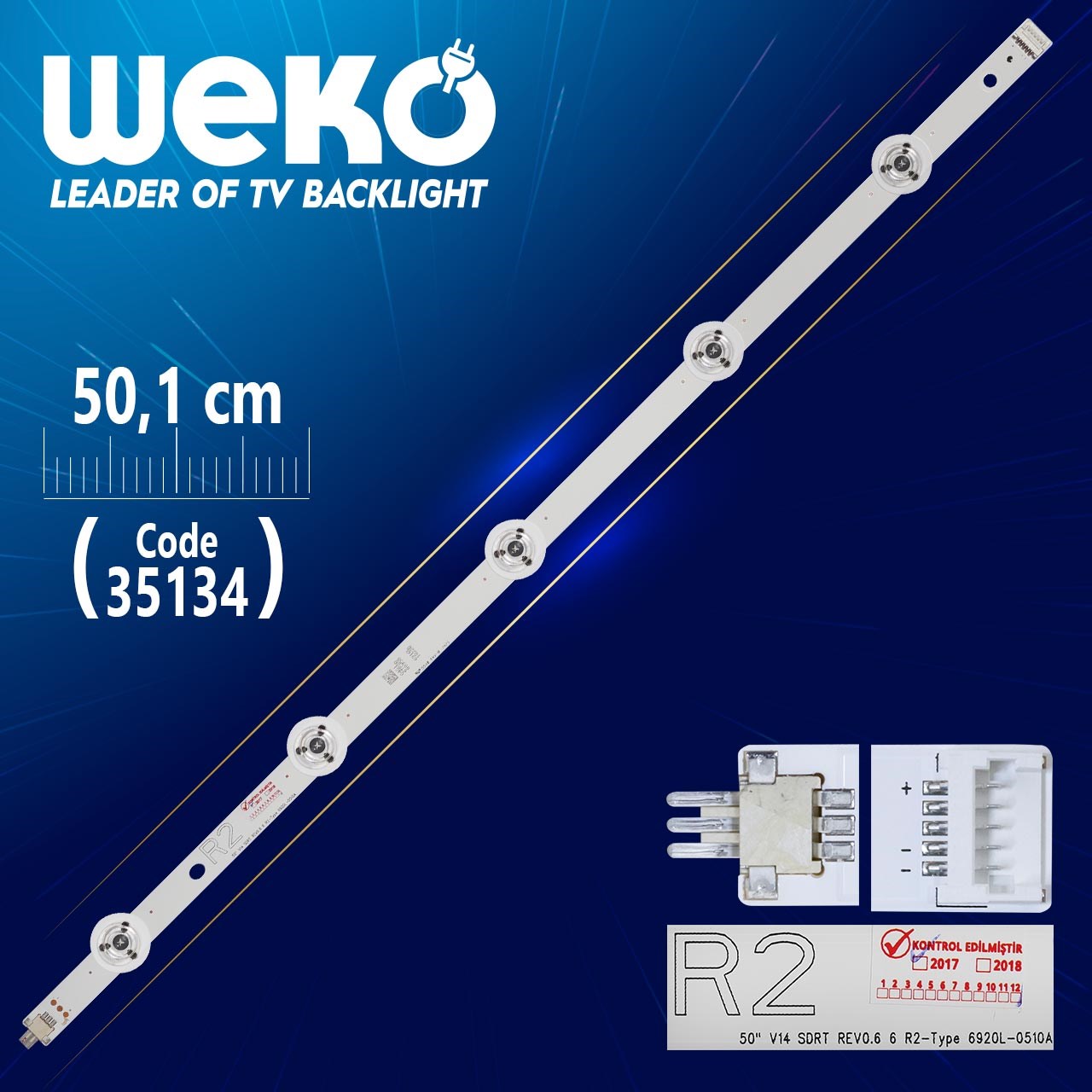 50'' V14 SDRT REV0.6 6 R2-TYPE 6920L-0510A - 50.1 CM 5 LEDLİ - (WK-400)