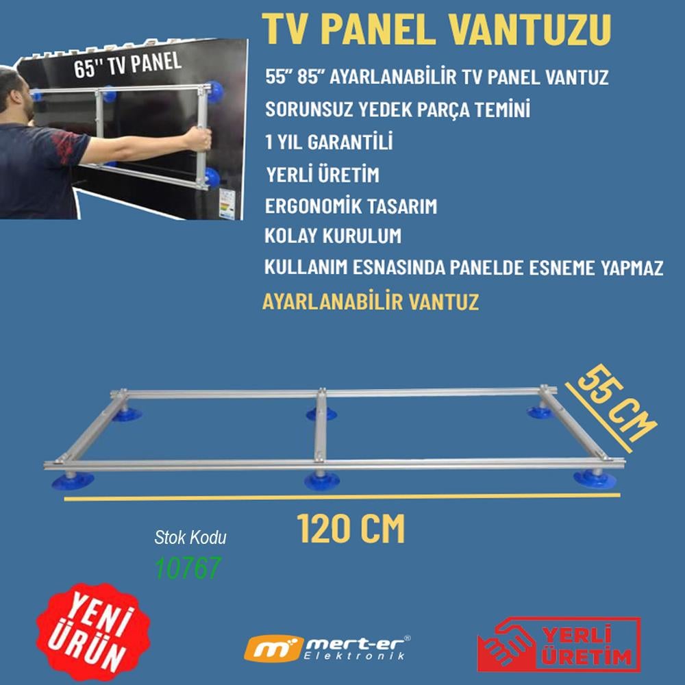 55 İNÇ - 85 İNÇ VAKUMLU AYARLANABİLİR PANEL TAŞIYICISI (LCD-LED TV EKRAN PANEL VANTUZ) 55 - 120 CM