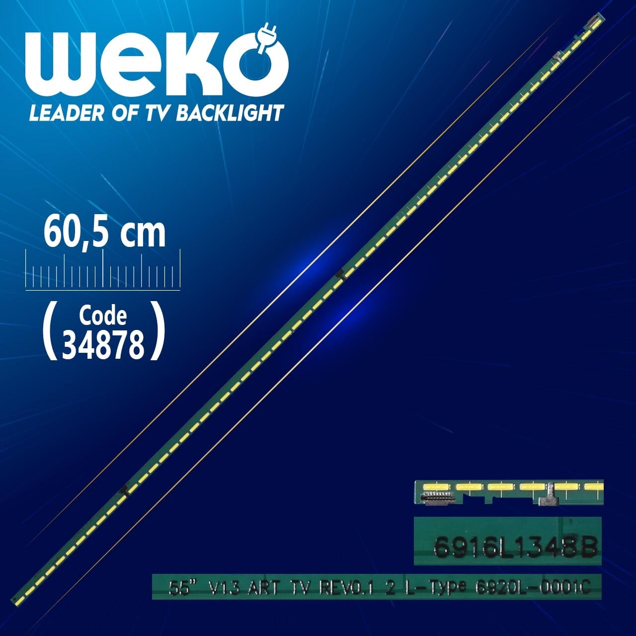 55'' V13 ART TV REV0.1 2 L-TYPE 6920L-0001C - 60.5 CM 75 LEDLİ - (WK-202)