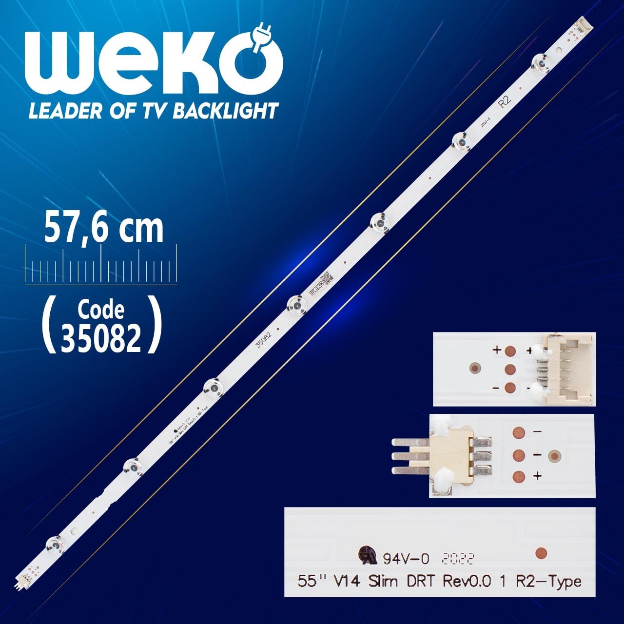 55'' V14 SLİM DRT REV0.0 1 R2-TYPE - 6916L 2171A - 57.6 CM 7 LEDLİ - (WK-470)