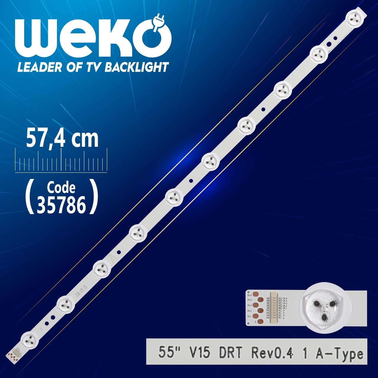55'' V15 DRT REV0.4 1 A-TYPE - 57.4 CM 10 LEDLİ - (WK-1253)