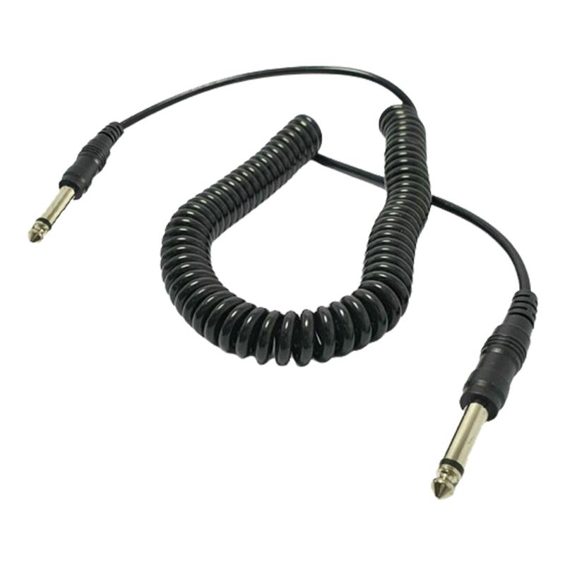 6.3 MM MONO ERKEK / 6.3 MM MONO ERKEK SPİRALLİ HAZIR 3 METRE ARA KABLO [GİTAR-GİTAR KABLO)