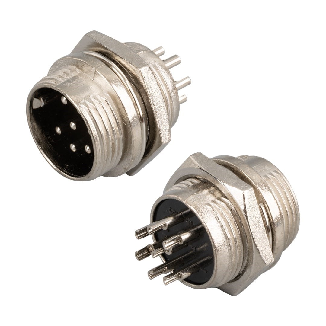 7 PİNLİ MAYK FİŞ ERKEK ŞASE (M16 - 16MM)