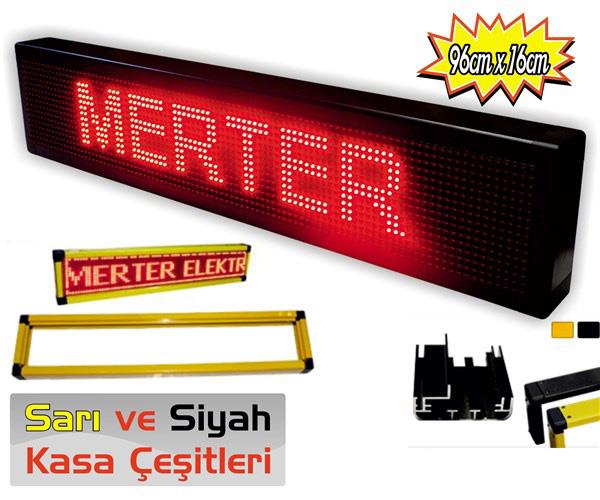 96*16 KAYAN YAZI LED TABELA BEYAZ