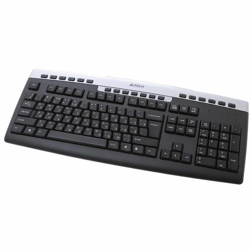 A4 TECH KR-86 MM SLIM GÜMÜŞ/SİYAH USB Q KLAVYE