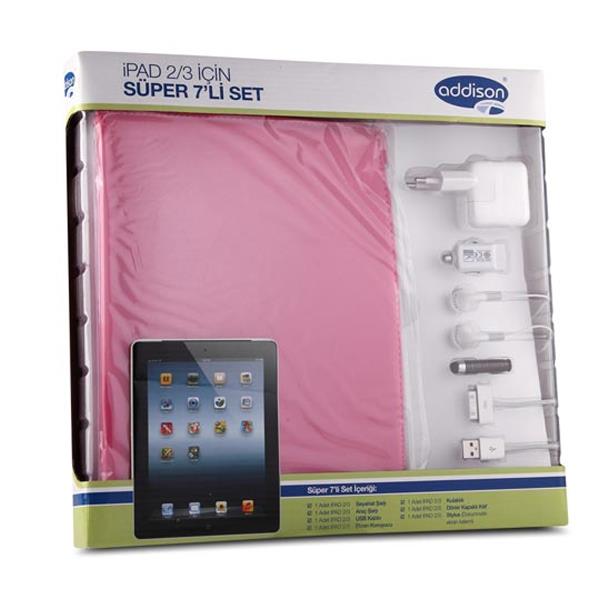 ADDISON IP-593 IPAD 2*3 TABLET PC KILIFI 7Lİ SET (SİYAH*BEYAZ)