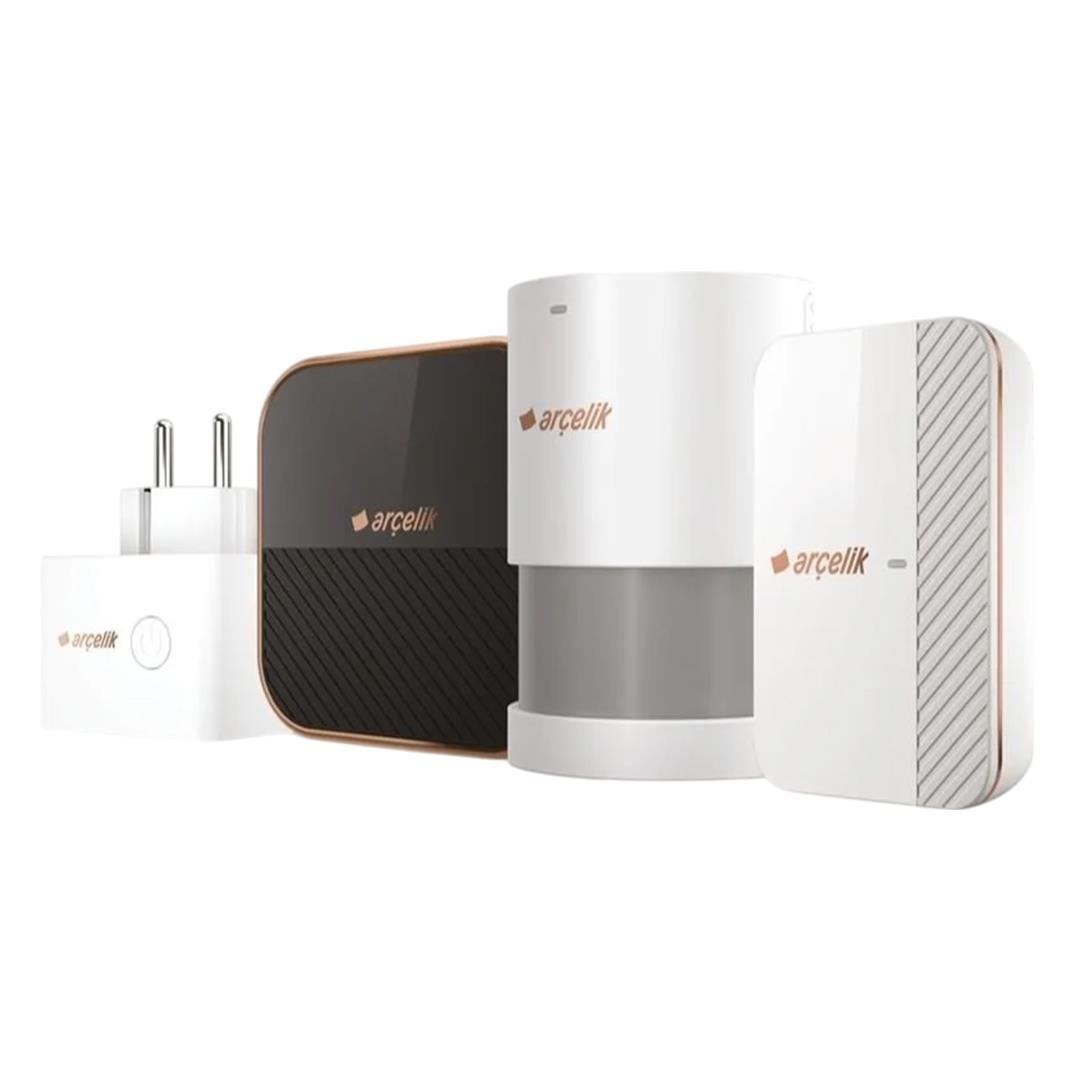 Arçelik 4'lü Güvenlik Plus Paketi (Akıllı Priz + Gateway Ana Kontrol Ünitesi + Hareket Algılayıcı + Kapı/Pencere Sensörü)