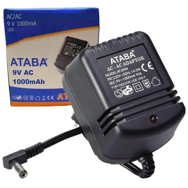 ATABA AT-09M 9 VOLT - 1 AMPER AC-AC ADAPTÖR