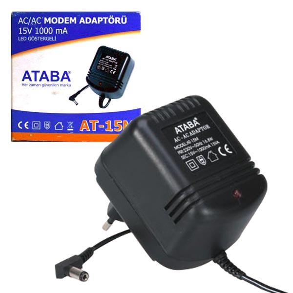 ATABA AT-15M 15 VOLT - 1 AMPER AC-AC ADAPTÖR