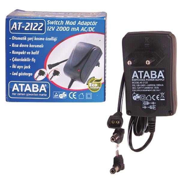 ATABA AT-2122T 12 VOLT - 2 AMPER 3 UÇLU ADAPTÖR