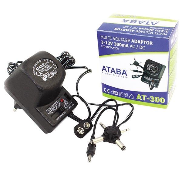 ATABA AT-300 3 VOLT - 12 VOLT - 0.3 AMPER AYARLI TRAFOLU ADAPTÖR