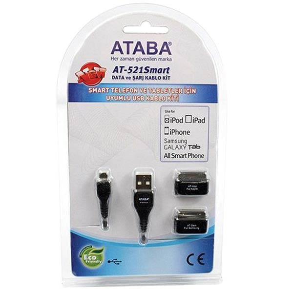 ATABA AT-521 SMART KABLO SETİ (DATA VE ŞARJ KABLO KİT)
