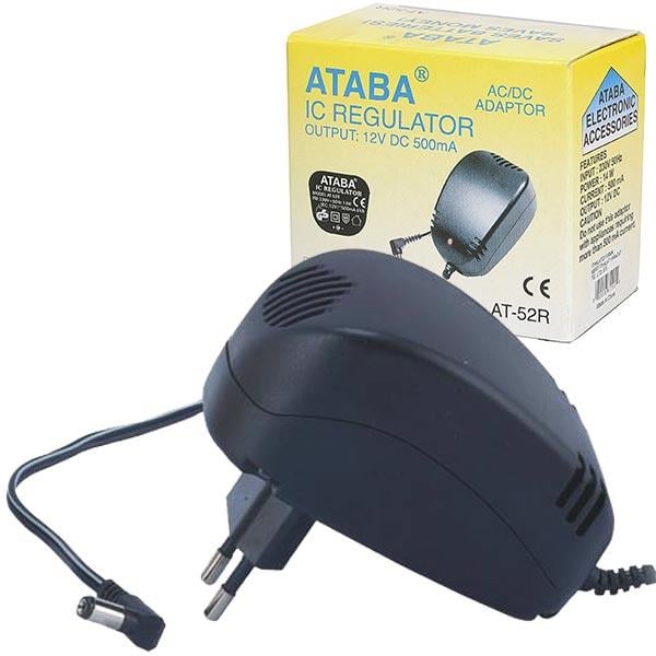 ATABA AT-52R 12 VOLT- 0.5 AMPER - 14 WATT IC REGÜLELİ TELEFON ADAPTÖRÜ