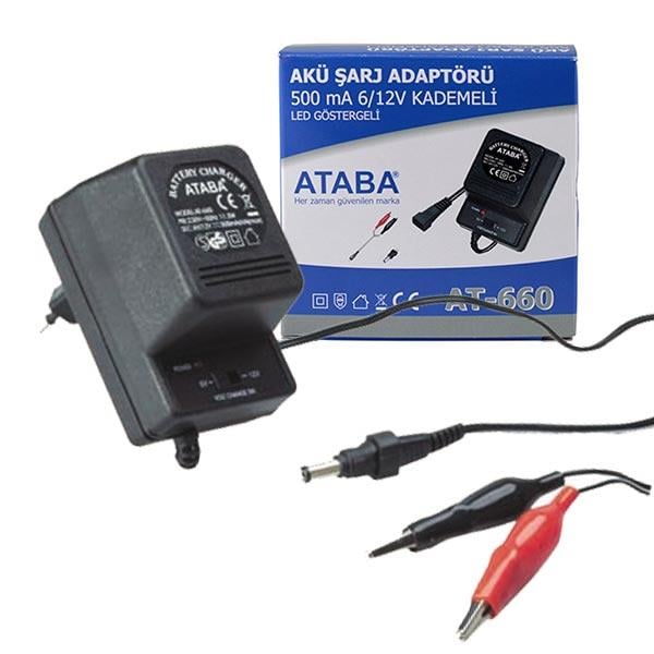 ATABA AT-660 6 VOLT - 12 VOLT PRİZ TİPİ AKÜ ŞARJ ADAPTÖRÜ