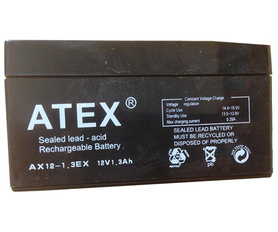 Atex 12 Volt - 1.3 Amper Akü (97 X 43 X 52 Mm) Fiyatı - Merter Elektronik