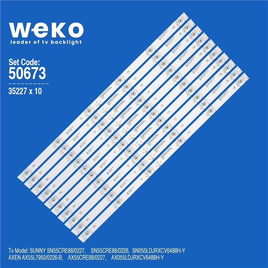 Axen AX055LDJRXCV6488H-Y 55'' inç 10 Adet Tv Led Bar Fiyatı