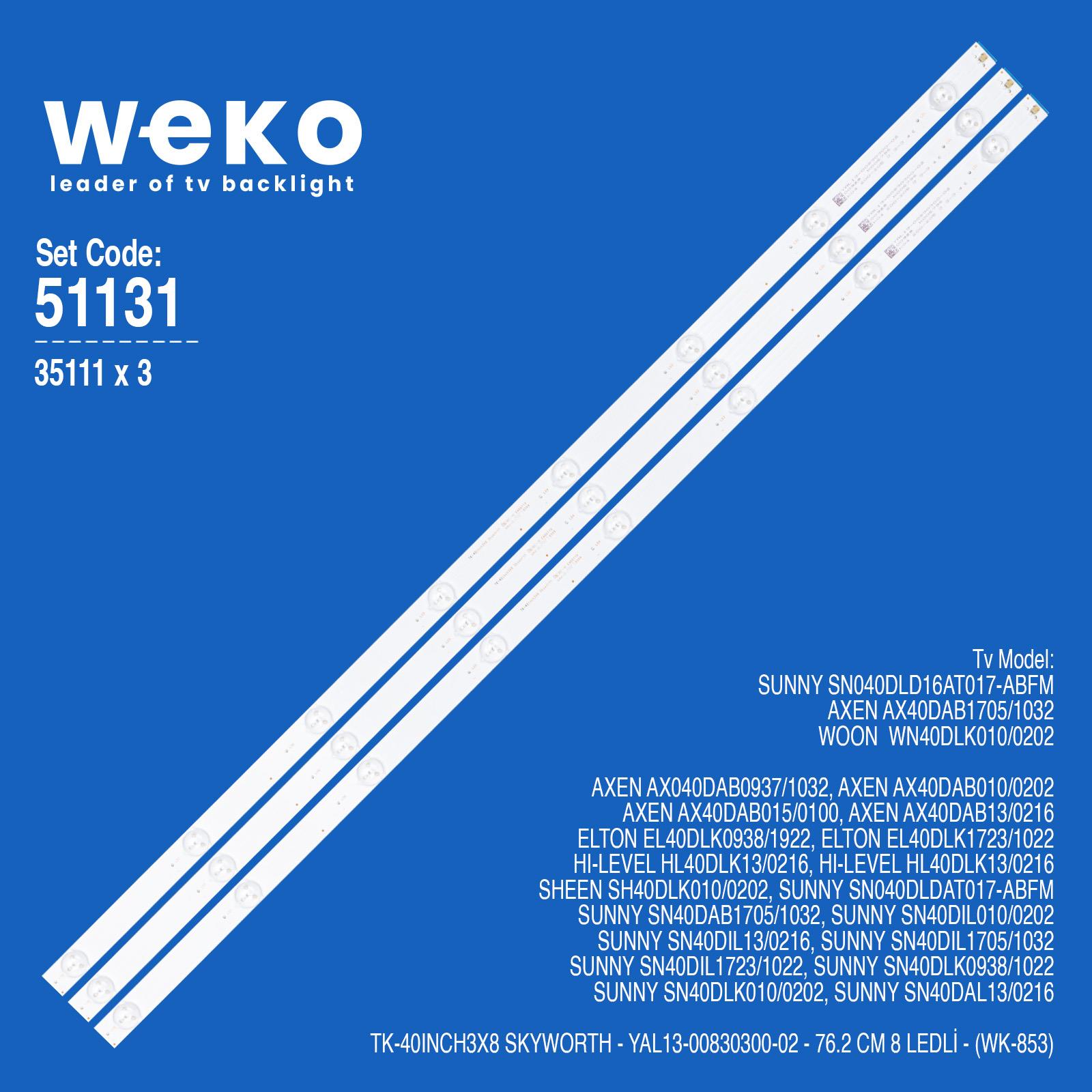 Axen AX40DAB015-0100 40'' 3 Adet Tv Led Bar Fiyatı - Merter Elektronik