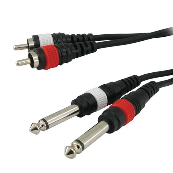 CLASS KB-2703 2 RCA + 2  MONO GİTAR JACK 3 METRE KABLO * ROXTONE RX-K12703