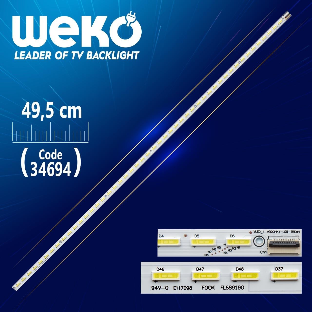 CMO E-LED 39 INCH - VLED_1 - V390HK1-LS5-TREM4  48 LEDLİ  49.5 CM - (WK-129)