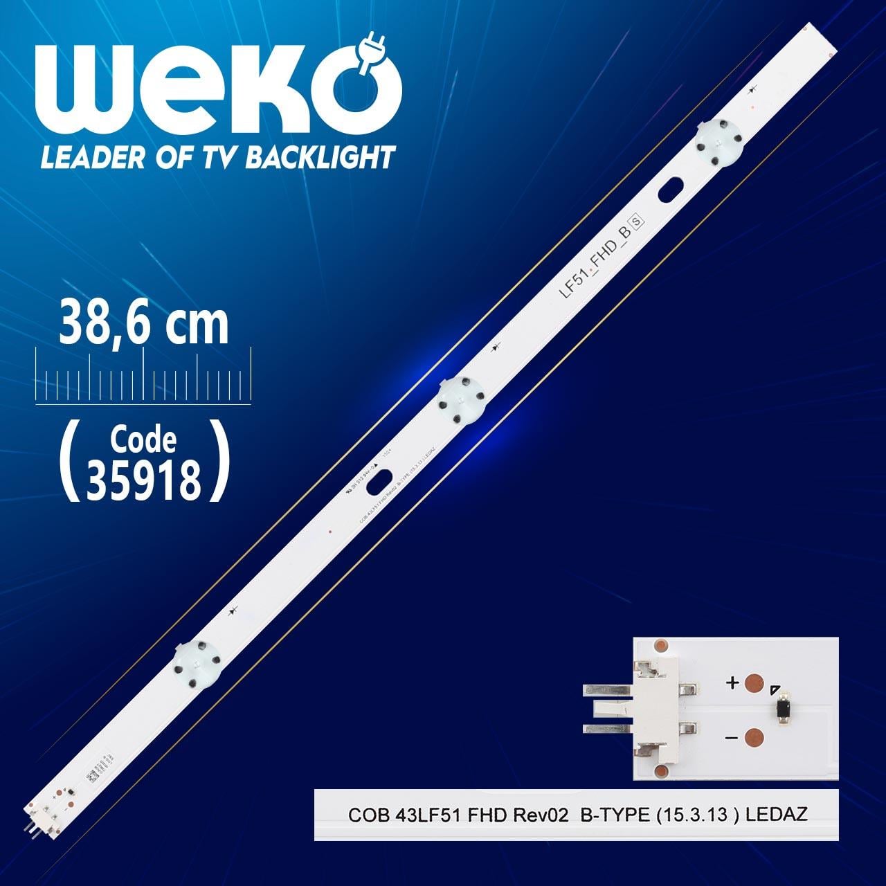 COB 43LF51 FHD REV02 B-TYPE - LF51_FHD_B - 38.6 CM 3 LEDLİ