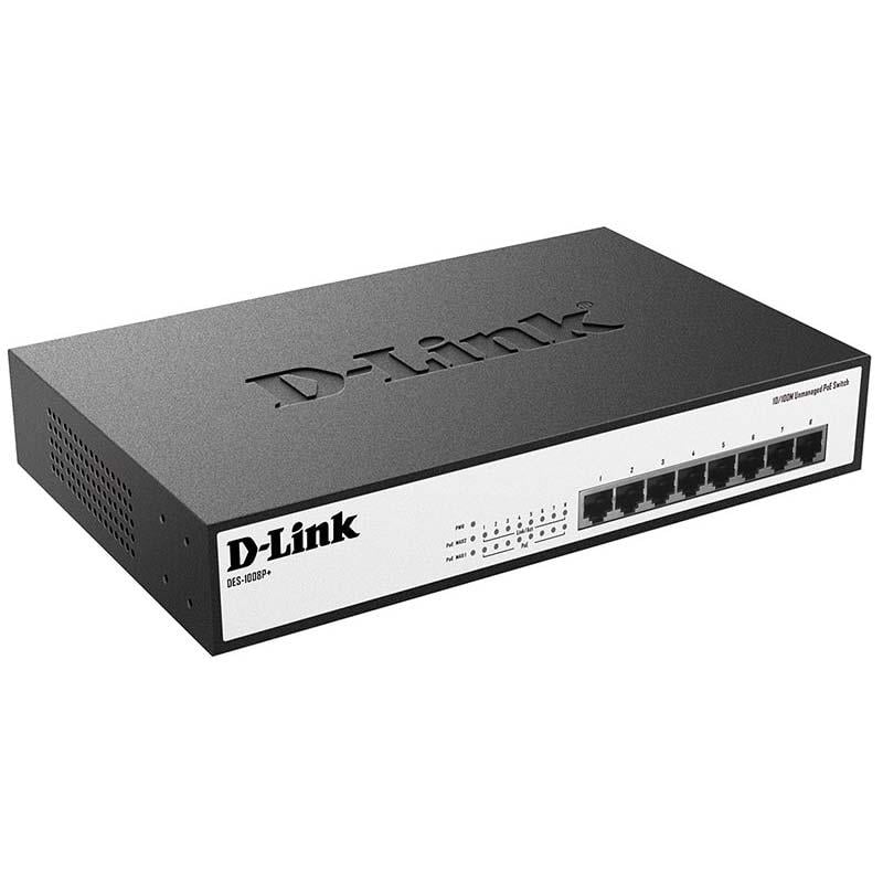 D-LINK DES-1008P+/A1A 8 PORT 10/100 MBPS POE SWITCH