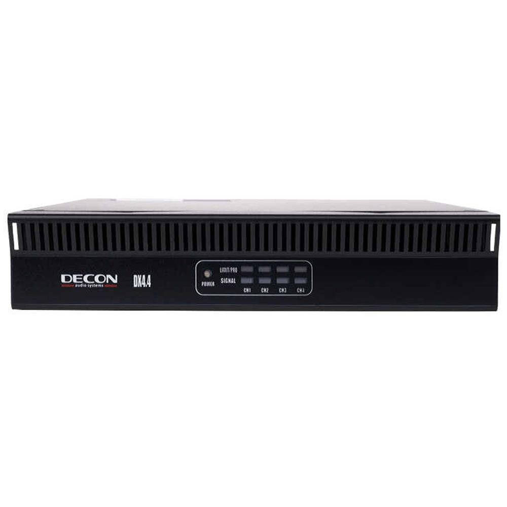 DECON DX4.4 SİYAH 4X500W/4 OHM - 2X1000 WATT 100V POWER AMFİ