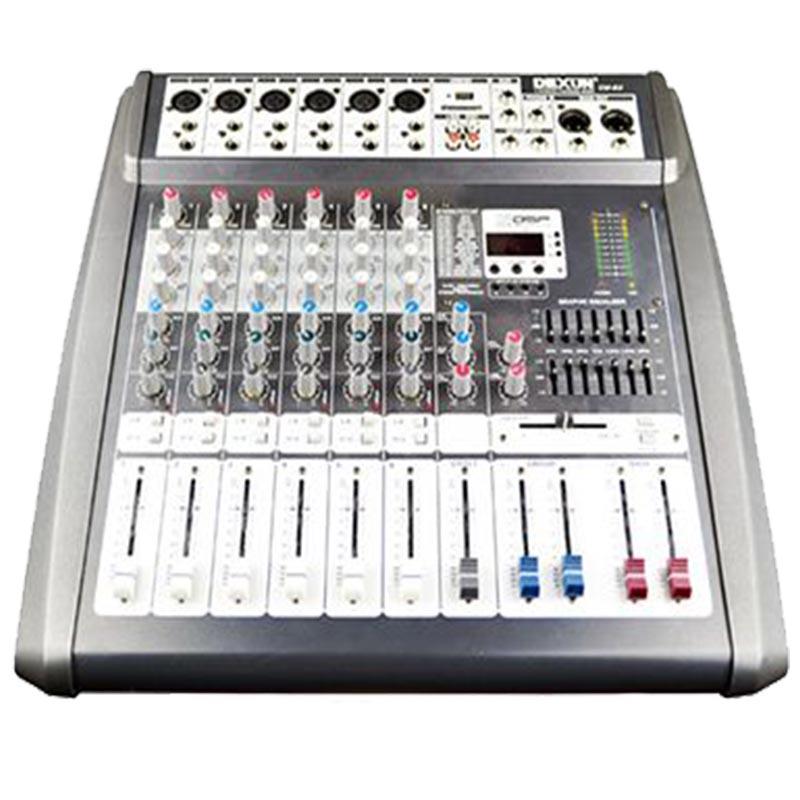 DEXUN CMX-6 2X250W USB/SD 2X7 BANT EQ 6 KANAL POWER MIXER