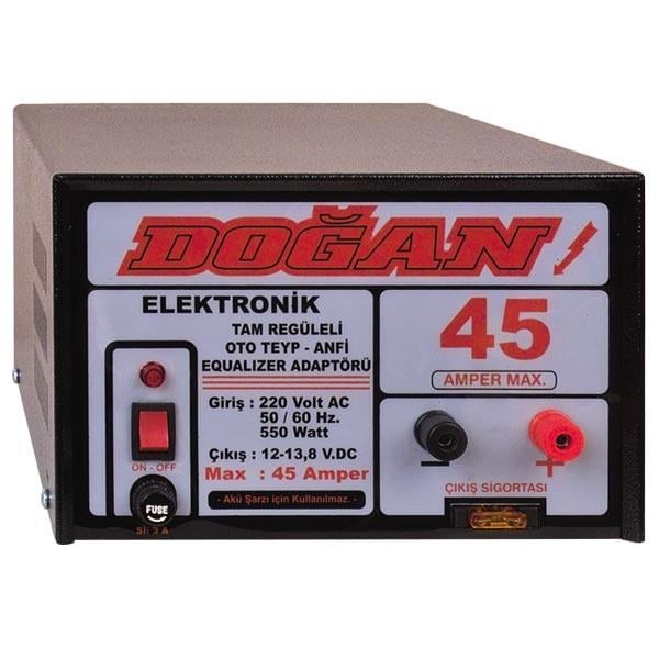 DOĞAN 12 VOLT 45 AMPER REGÜLELİ ADAPTÖR