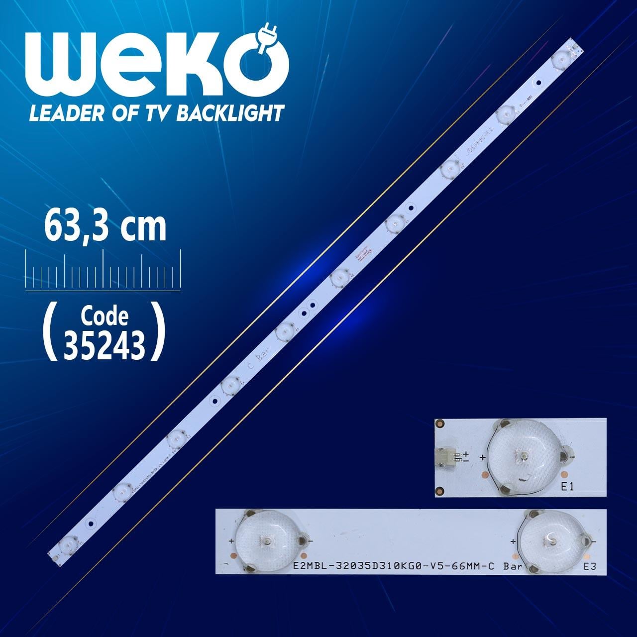 E2MBL-32035D310KG0-V5-66MM-C BAR - C506 (PH-BYZ-F6) A - 63.3 CM 10 LEDLİ - (WK-494)