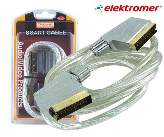 ELEKTROMER 1.5 METRE ŞEFFAF SCART SCART KABLO